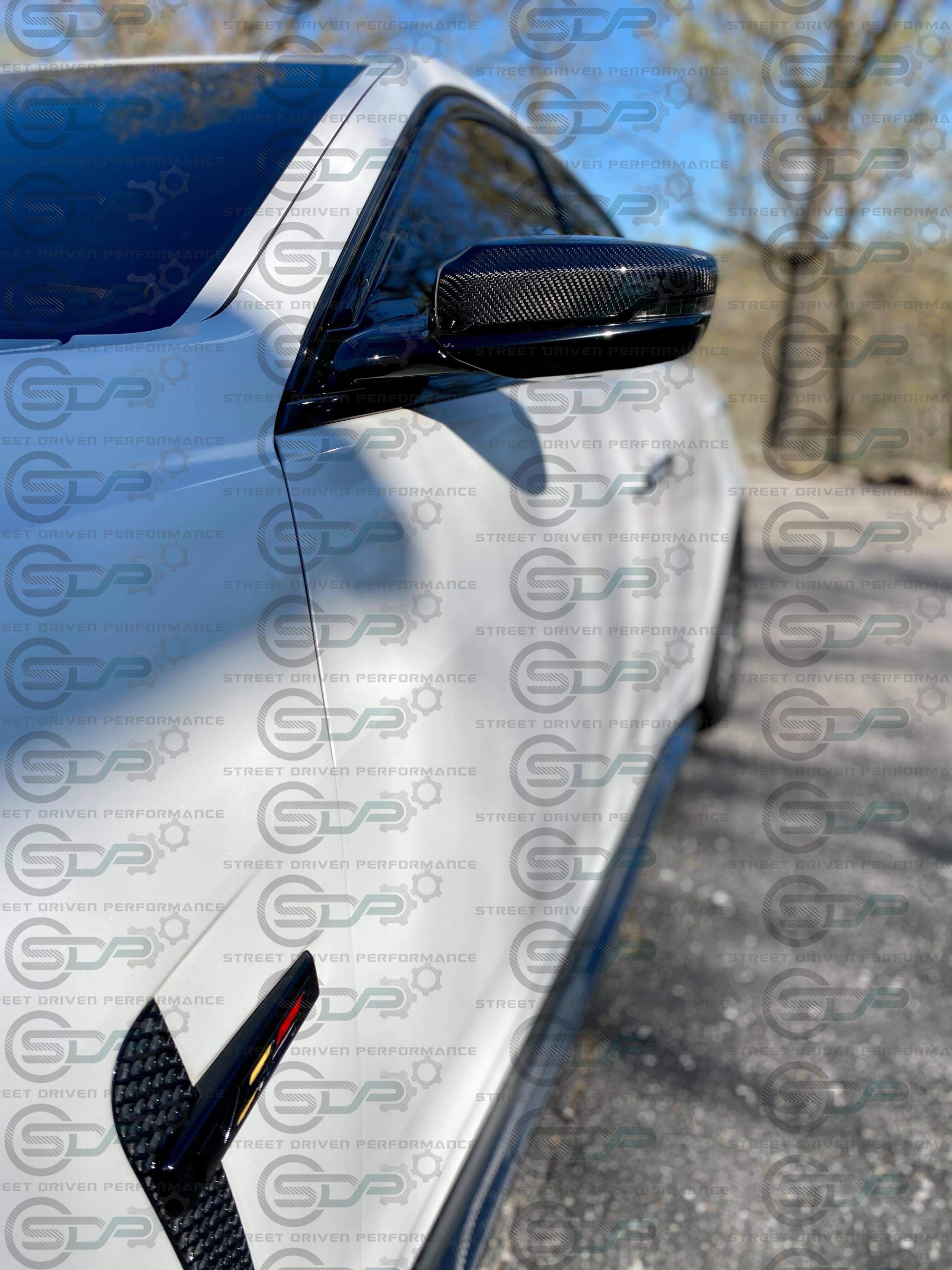 2016-2019 Cadillac CTS/ CTS-V V3 | Carbon Fiber Side Mirror Covers Replacement - All Models